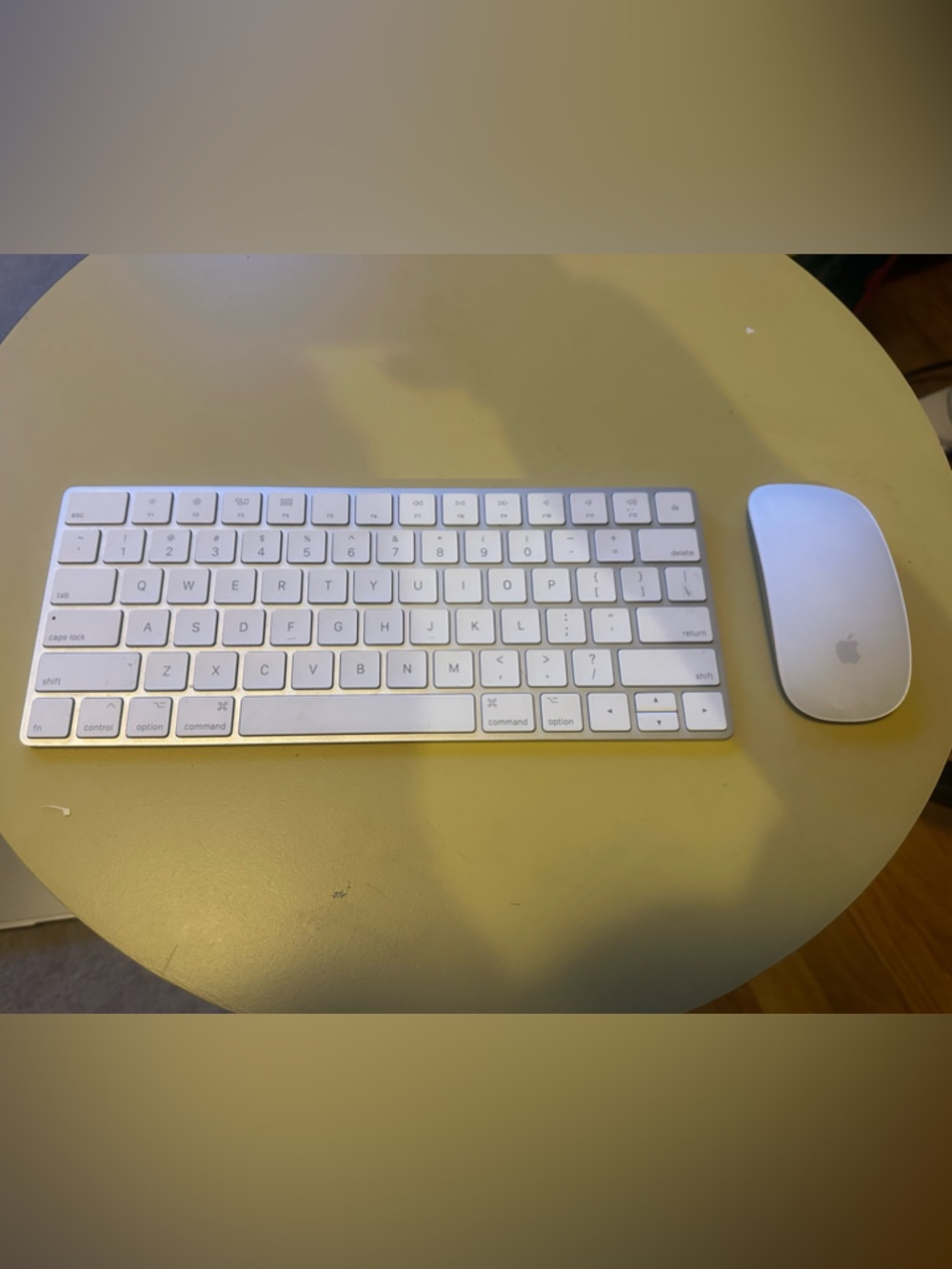 Apple White and Silver Wireless Keyboard with Magic Mouse